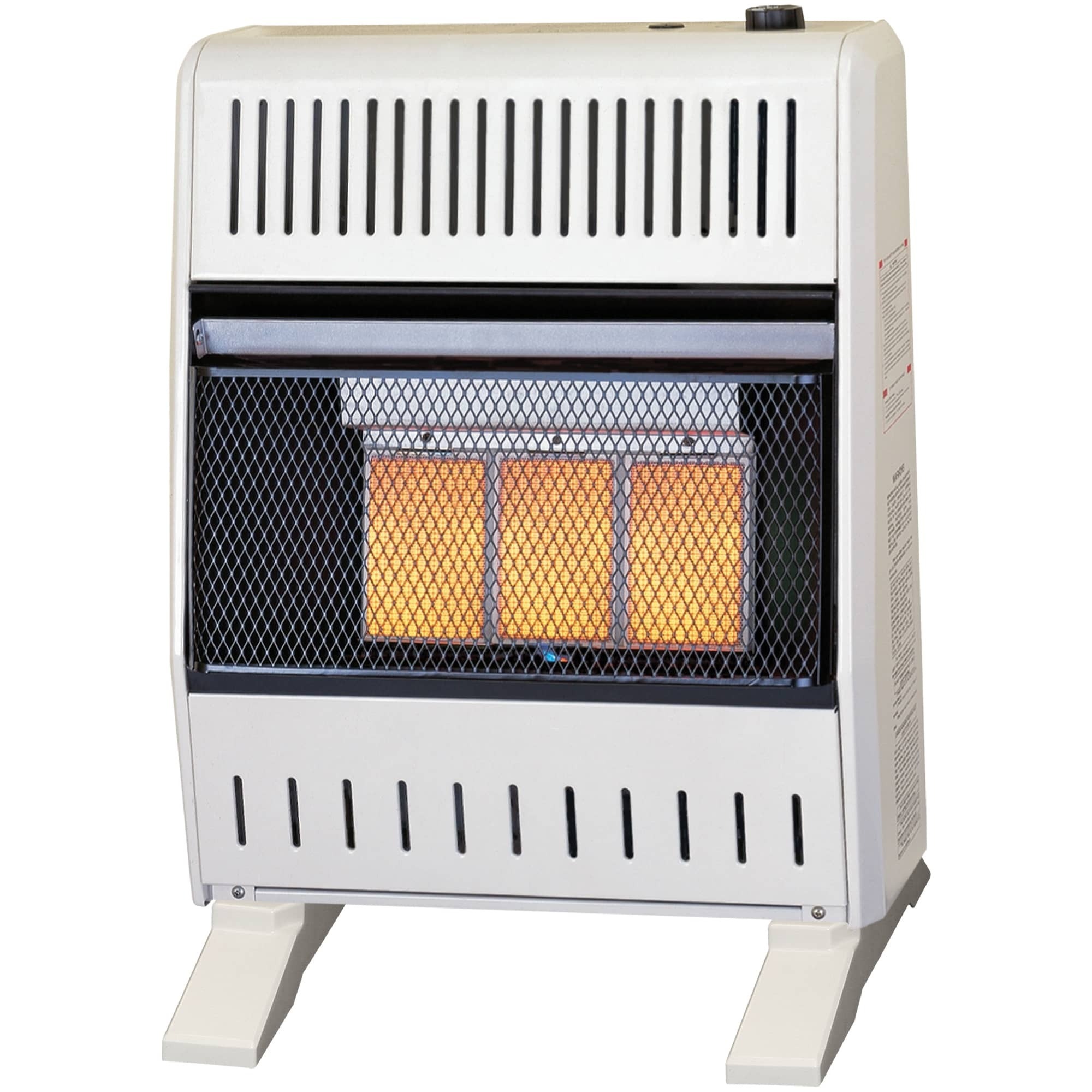 ProCom Heating Natural Gas Ventless Infrared Plaque Heater With Base Feet - 18,000 BTU, Manual Control - Model# MN180HPA-B